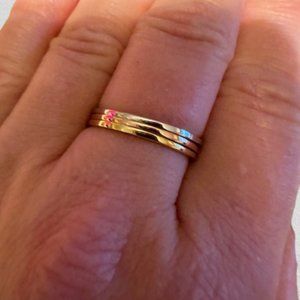 Trio of Stackable Thin Ring Bands  (2)